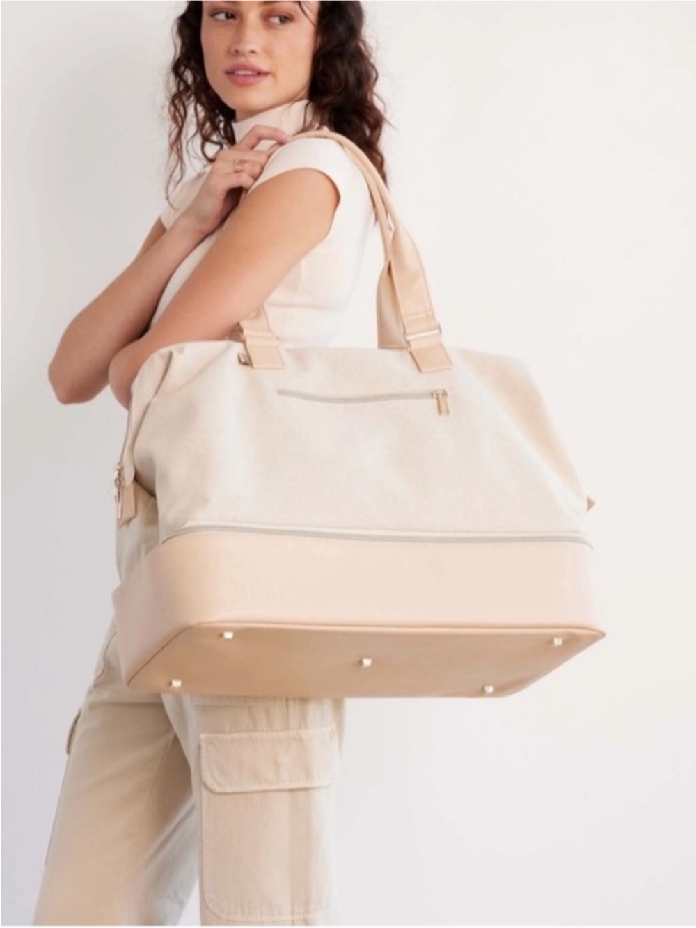 BÉIS The Weekender Bag – Beige | Brand New